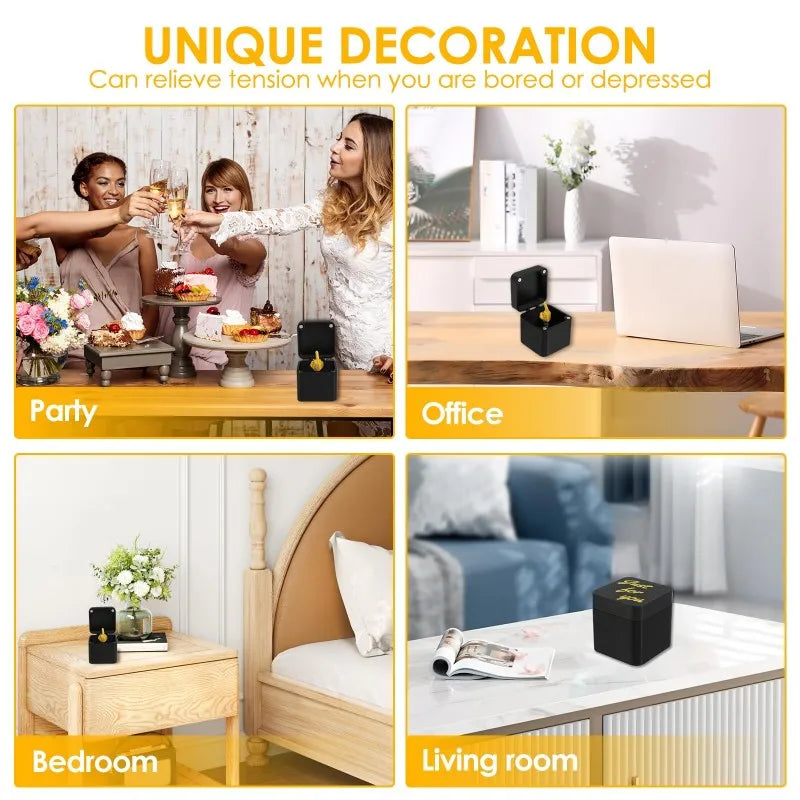 Out of the Box Pop-Up Middle Finger Gift Box Creative Desk Home Decor Gifts Middle Finger Novelty Christmas Funny Prank Gift